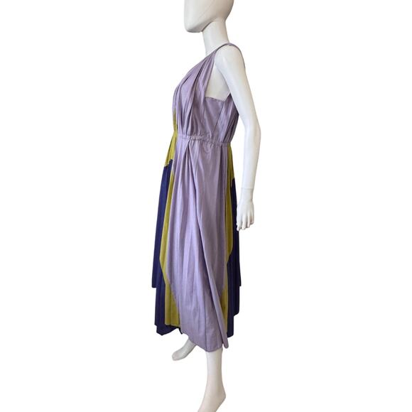 BIBHU MOHAPATRA Collective Purple Pleated Panel Casual Dress Size 6 - Picture 6 of 8